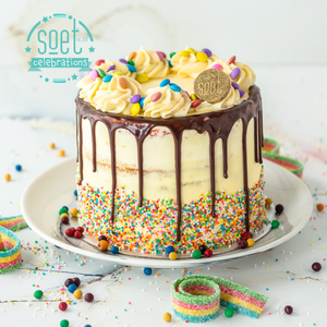 "SOET CELEBRATION" RAINBOW SPRINKLE CAKE