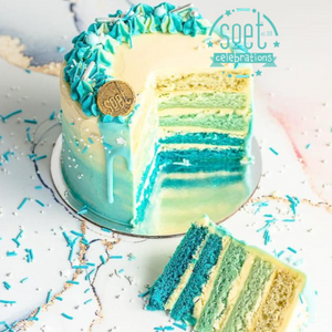 "SOET CELEBRATION" BLUE OMBRE CAKE