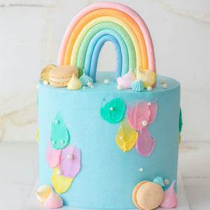 Pastel Pink Rainbow Cake