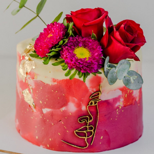 Blush Bloom Elegance Cake