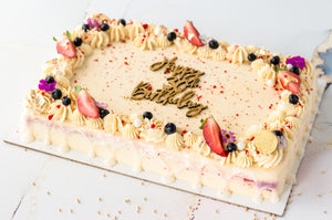 "SOET CELEBRATION" Very Berry Red Velvet Sheet Cake
