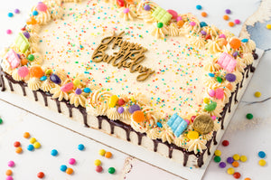 "SOET CELEBRATION" Rainbow Sheet Cake
