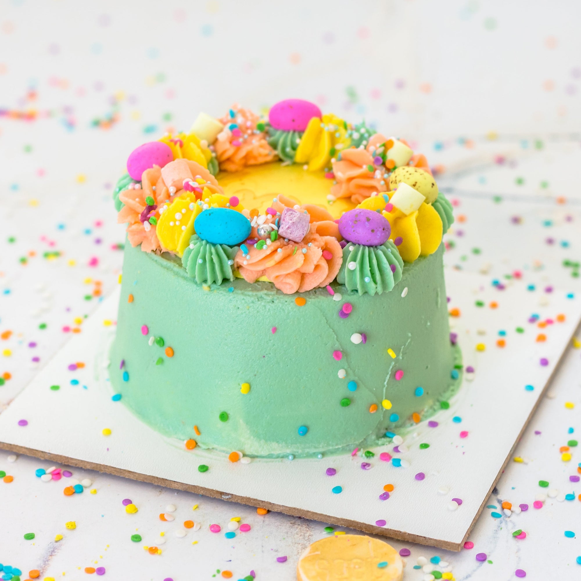 10cm Pastel Rainbow Bunny Cake