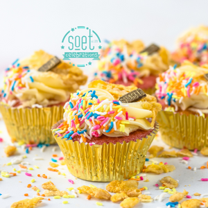 "SOET CELEBRATION" RAINBOW AND CARAMEL CORNFLAKES CUPCAKE