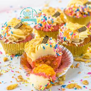 "SOET CELEBRATION" RAINBOW AND CARAMEL CORNFLAKES CUPCAKE