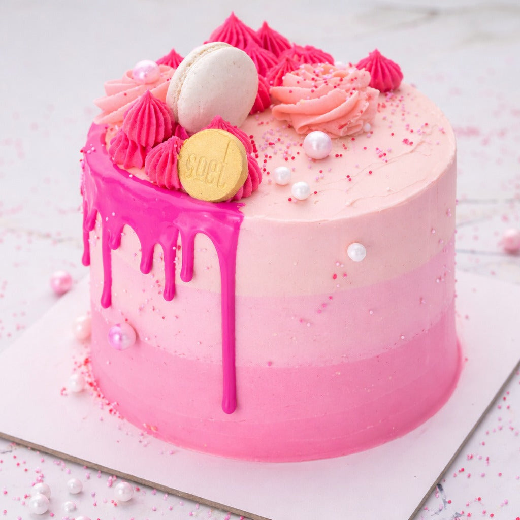 Pink ombre cake