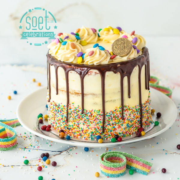 "SOET CELEBRATION" RAINBOW SPRINKLE CAKE