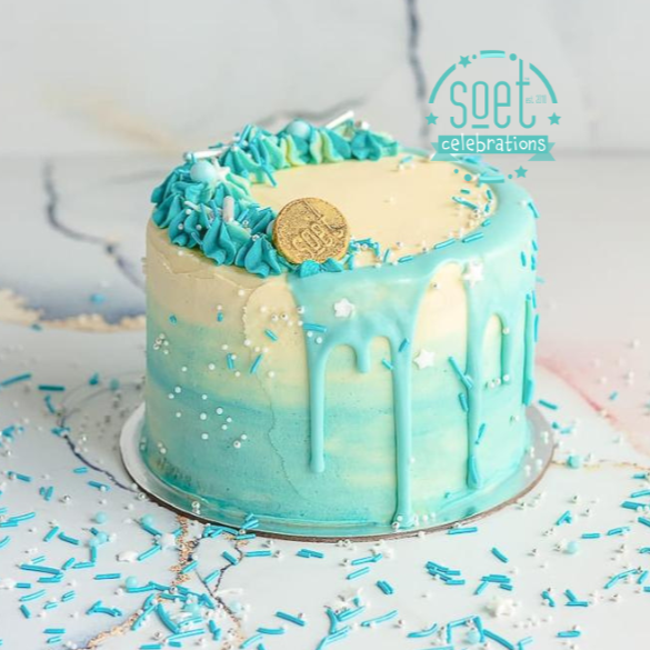"SOET CELEBRATION" BLUE OMBRE CAKE