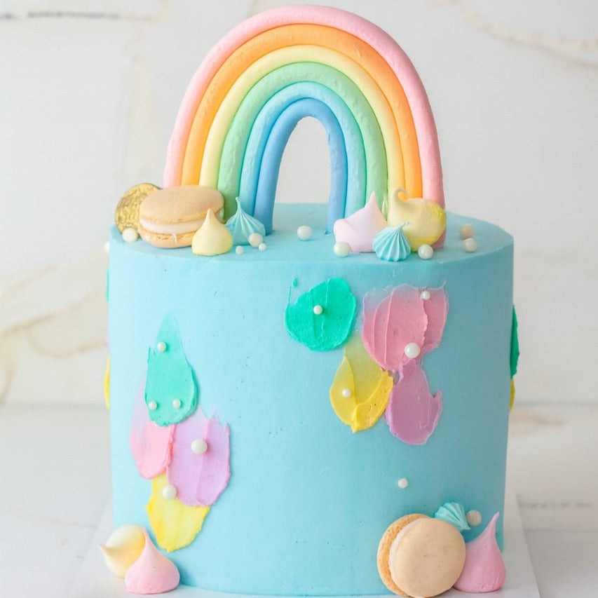 Pastel Pink Rainbow Cake