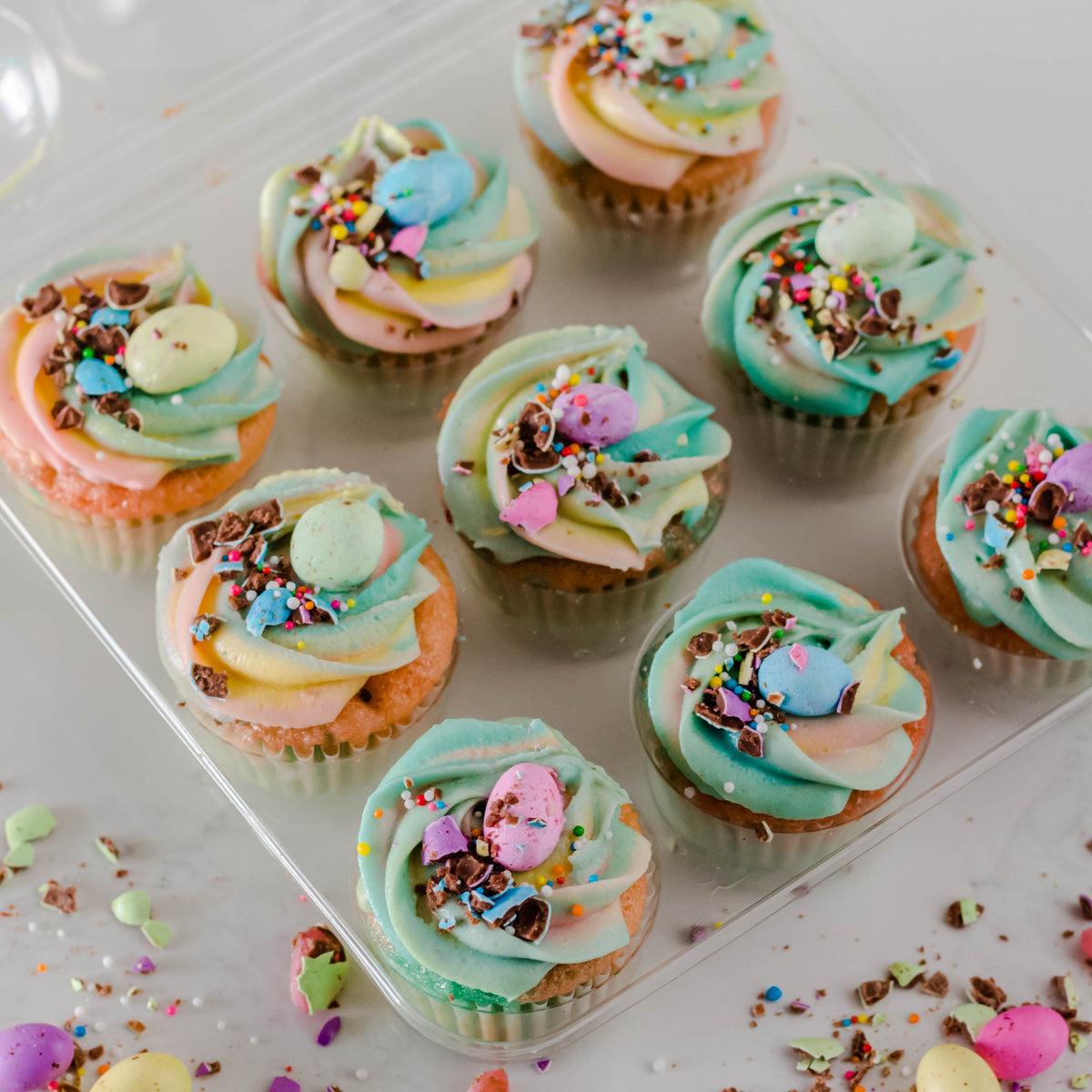 Mini Pastel Speckled Cupcakes (9)