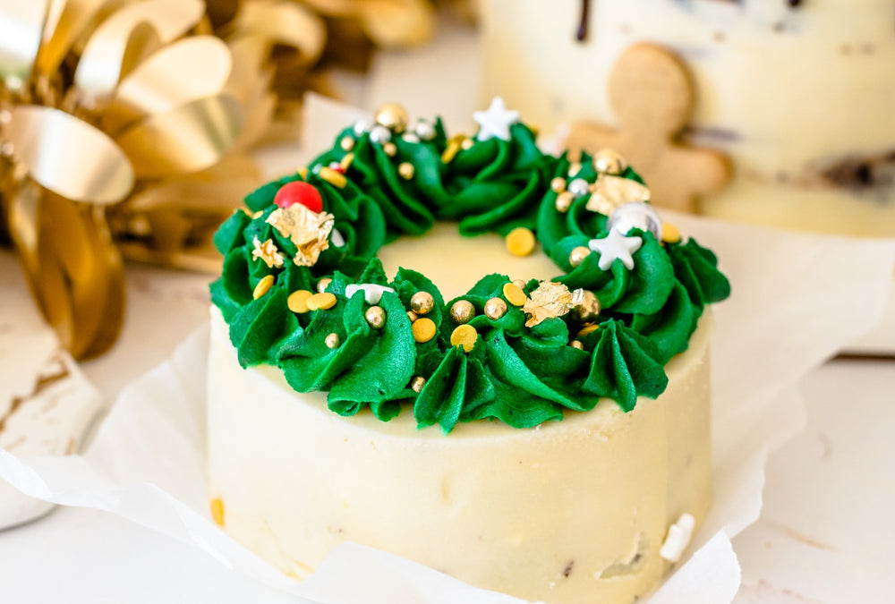 Christmas Wreath Chocolate Bento Cake