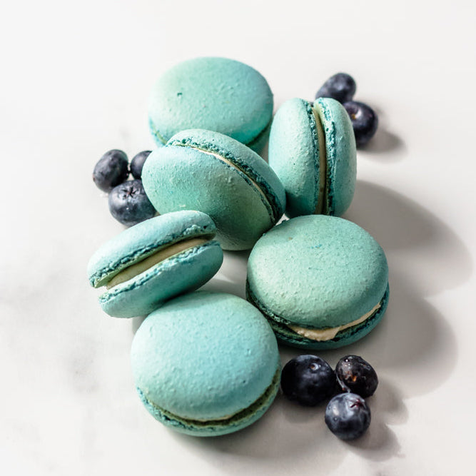 Blueberry Macarons