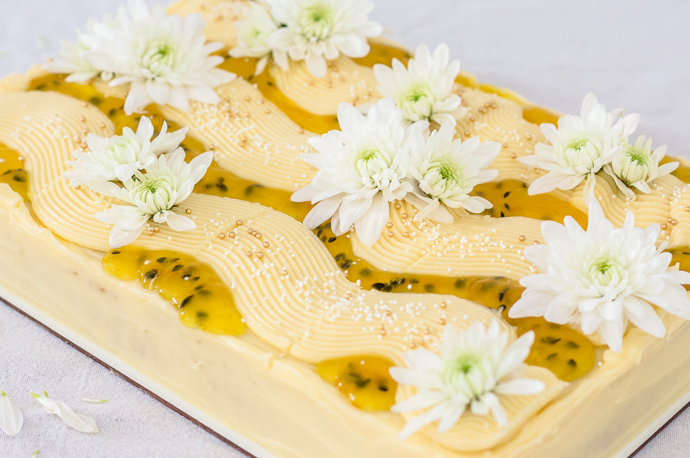 Vanilla Passionfruit Sheet Cake