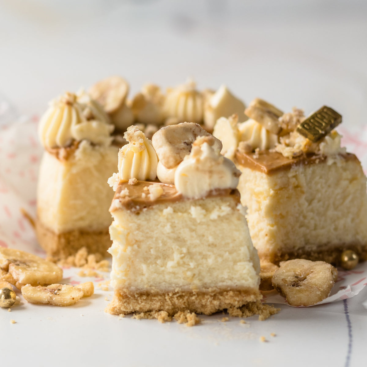 Caramel and Banana Bento Cheesecake