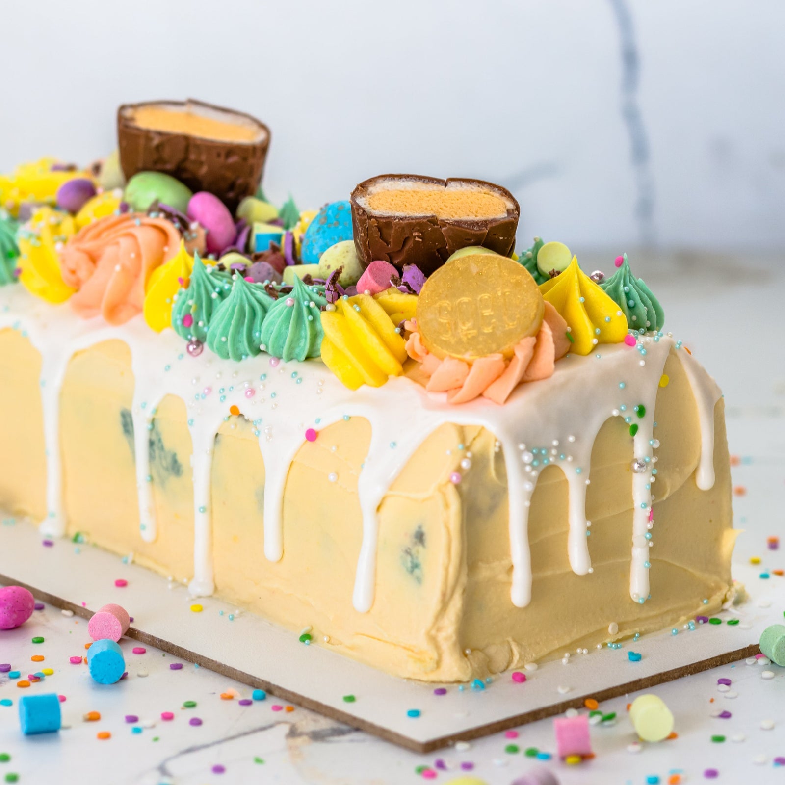 18cm Pastel Rainbow Easter Egg Log