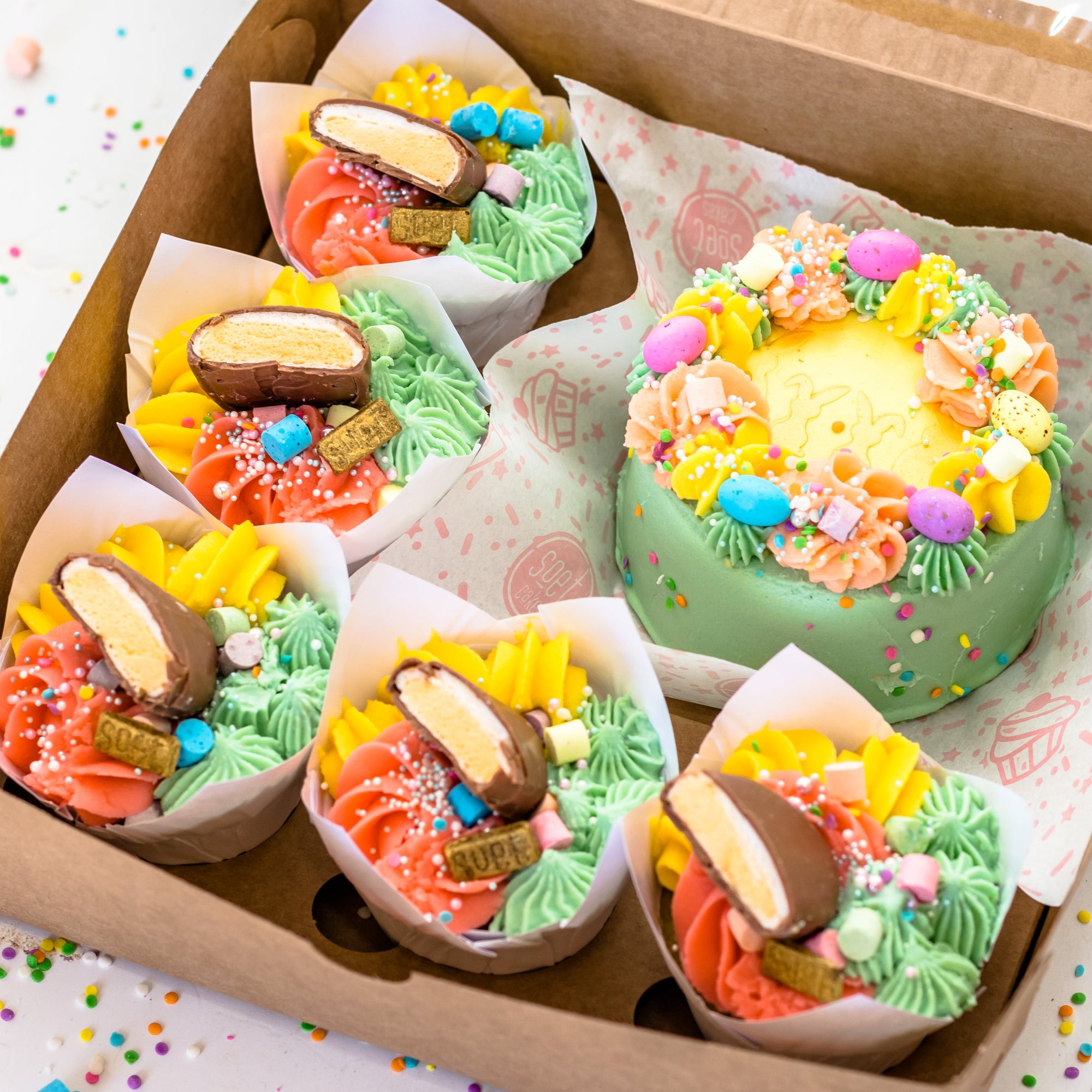 Easter Bunny Cupcake and Bento Box