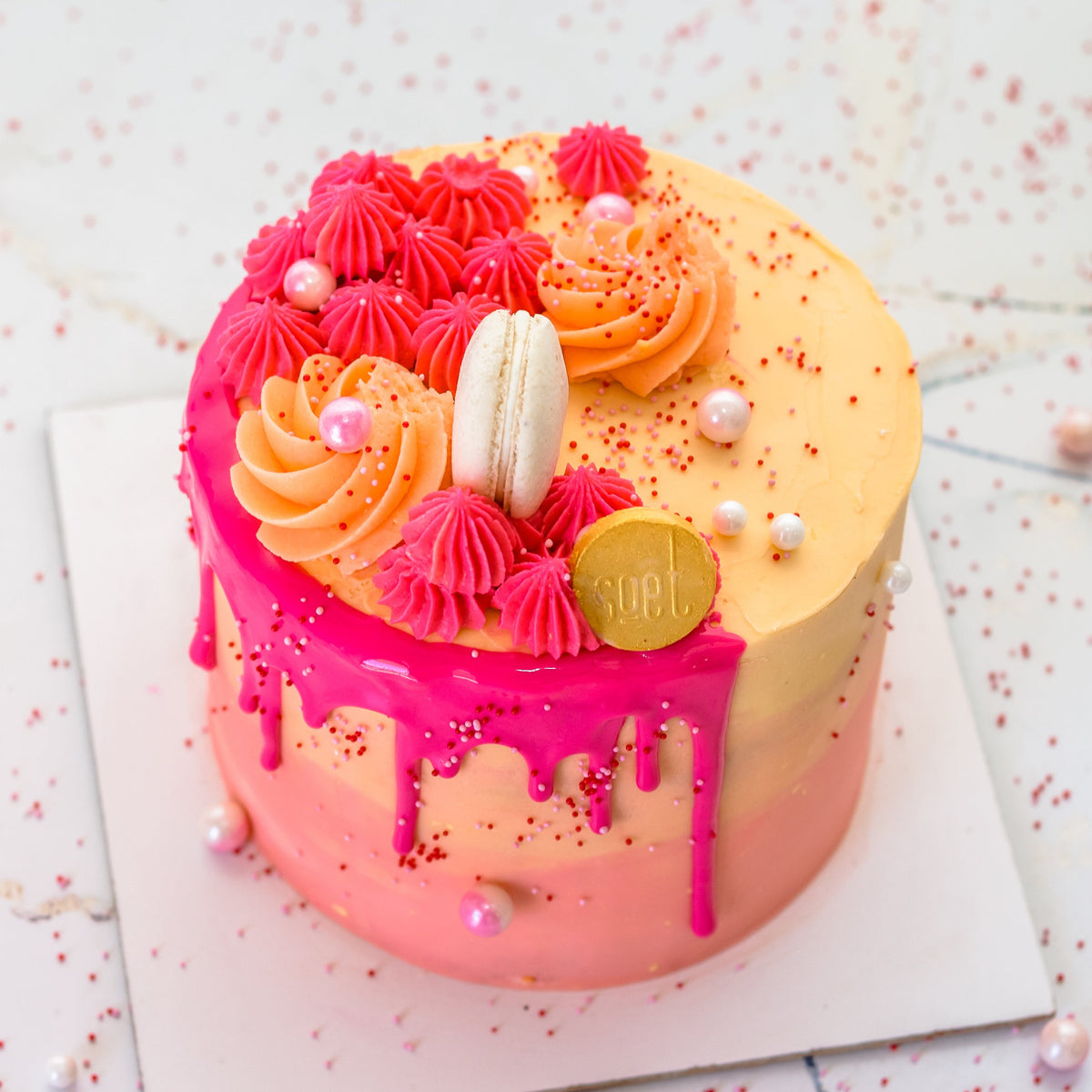 Pink ombre cake