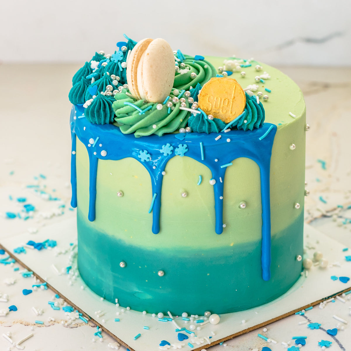 Blue ombre cake