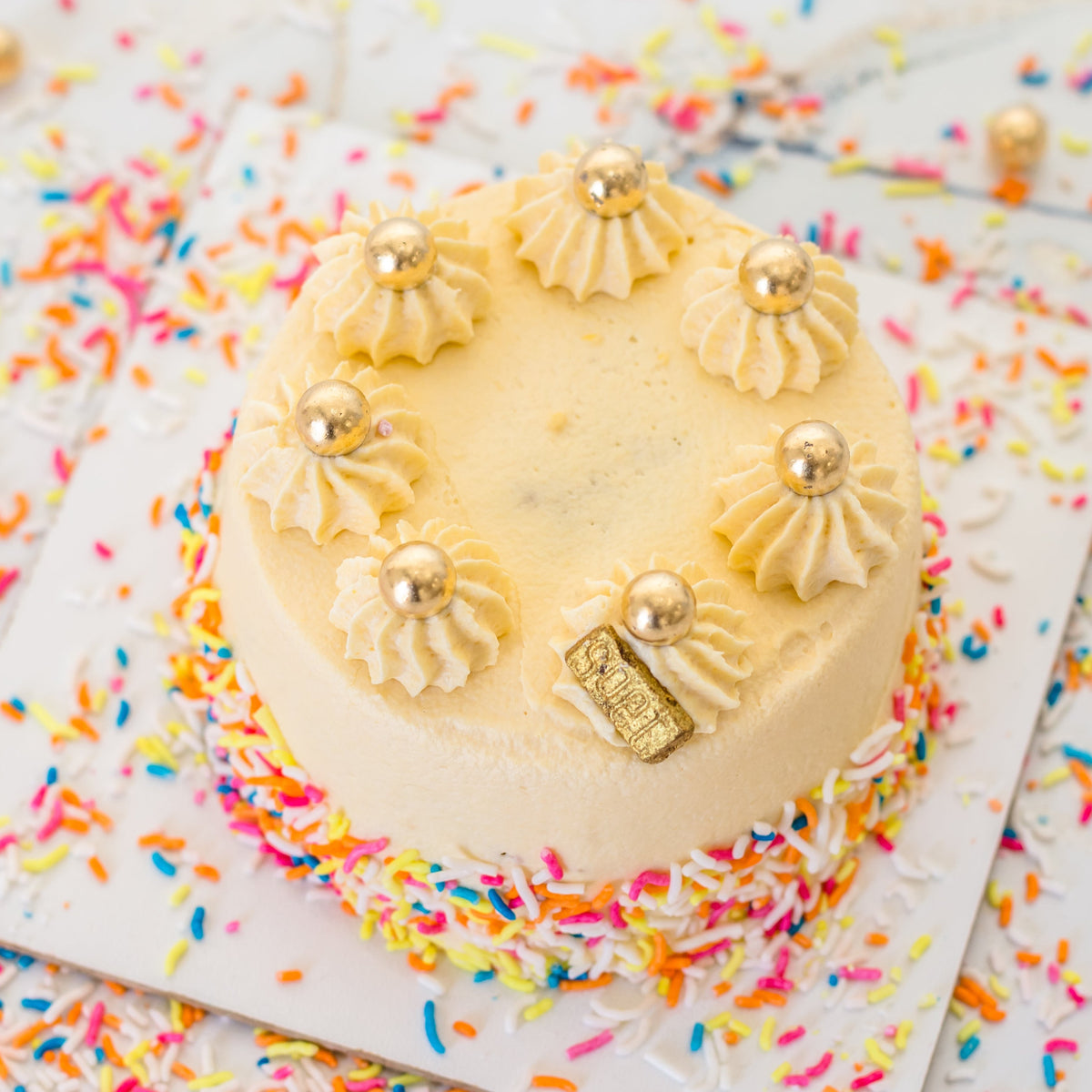 10cm Funfetti Rainbow Bento