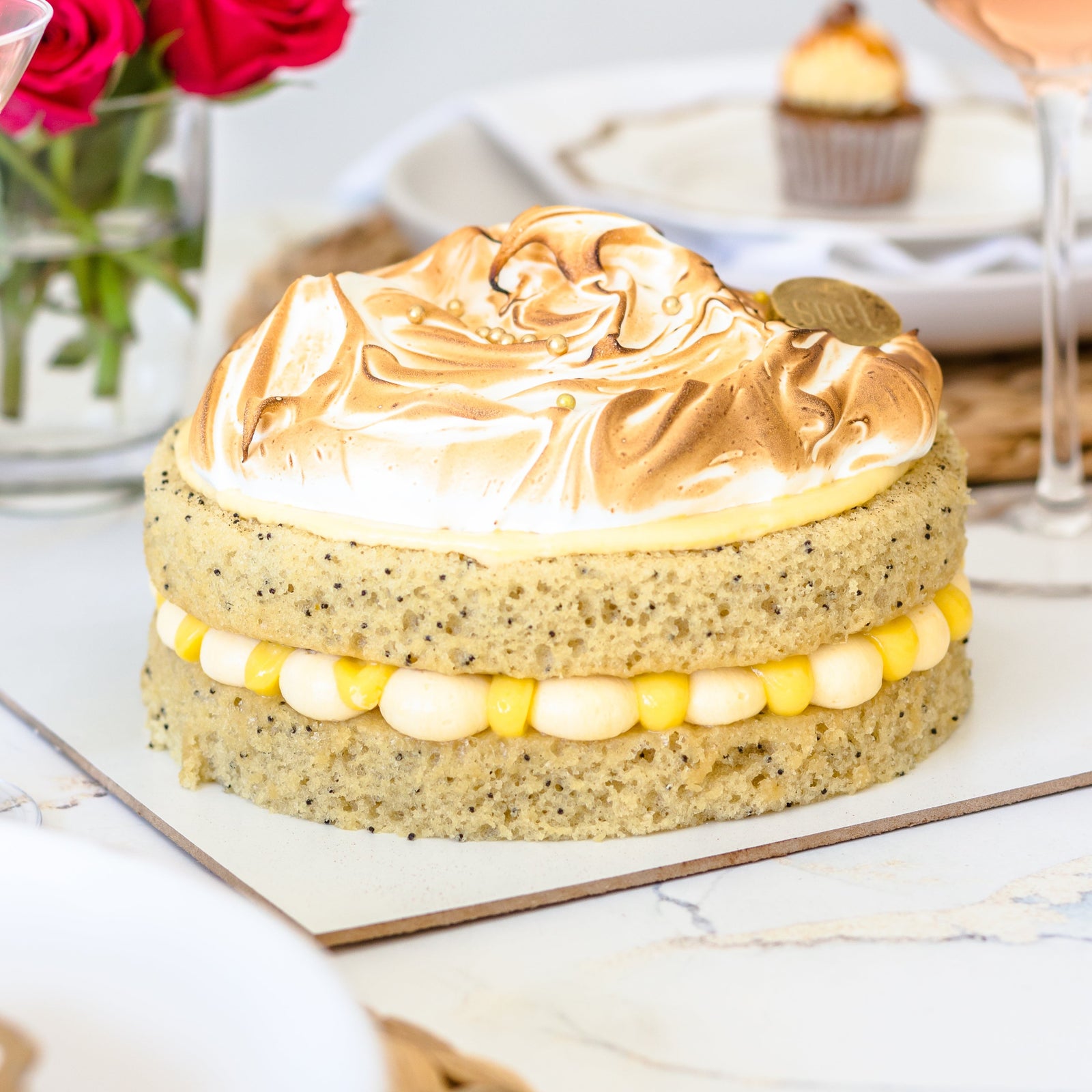 Picnic Lemon Poppy Cream cheese Cake