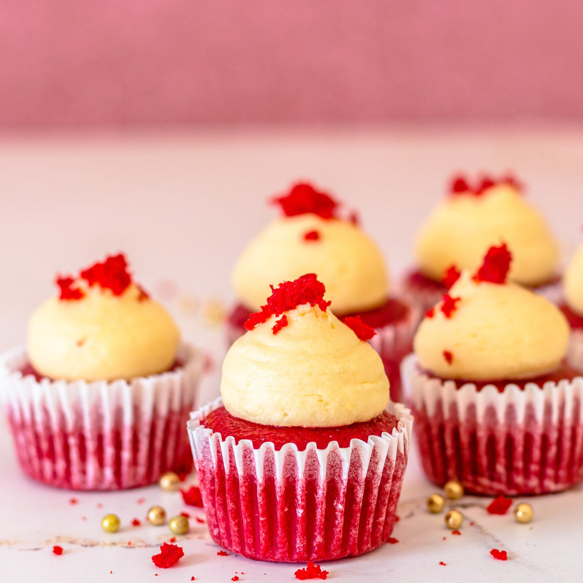 Mini Red Velvet Cupcakes - Soet Cakes