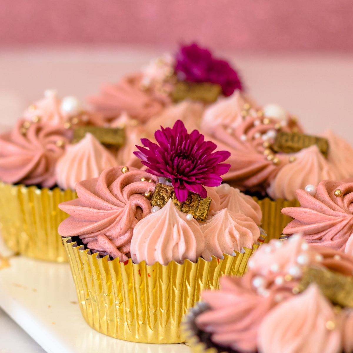 Small Dirty pink Moist chocolate Cupcakes