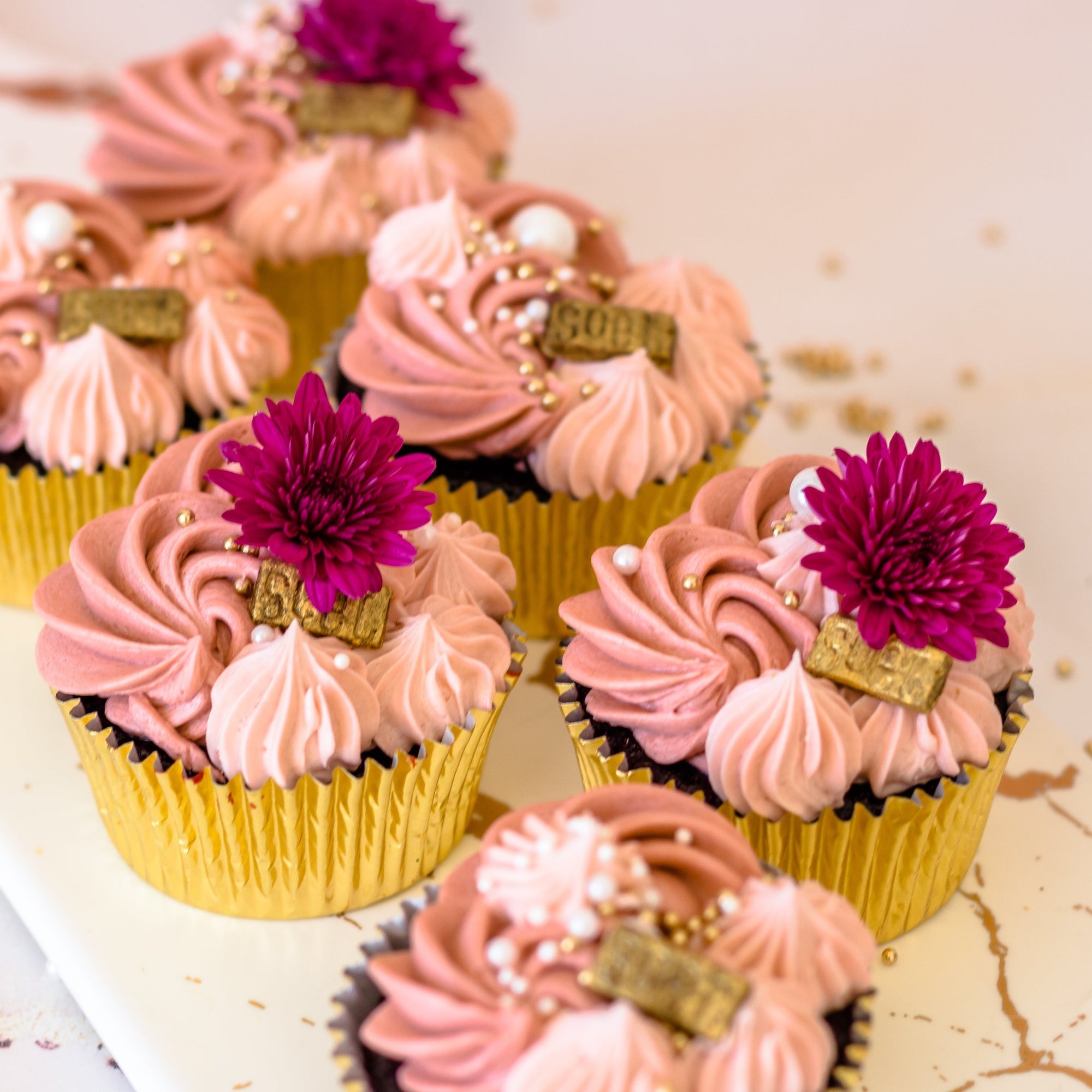 Small Dirty pink Moist chocolate Cupcakes