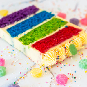 Rainbow Cake slice