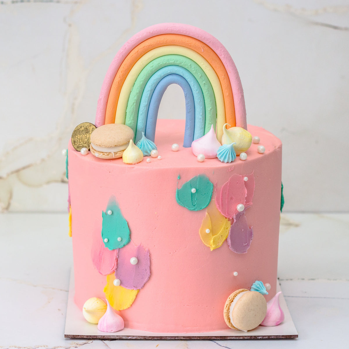 Pastel Pink Rainbow Cake Soet Cakes pastel-pink-rainbow-cake-soet-cakes