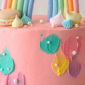 Pastel Pink Rainbow Cake