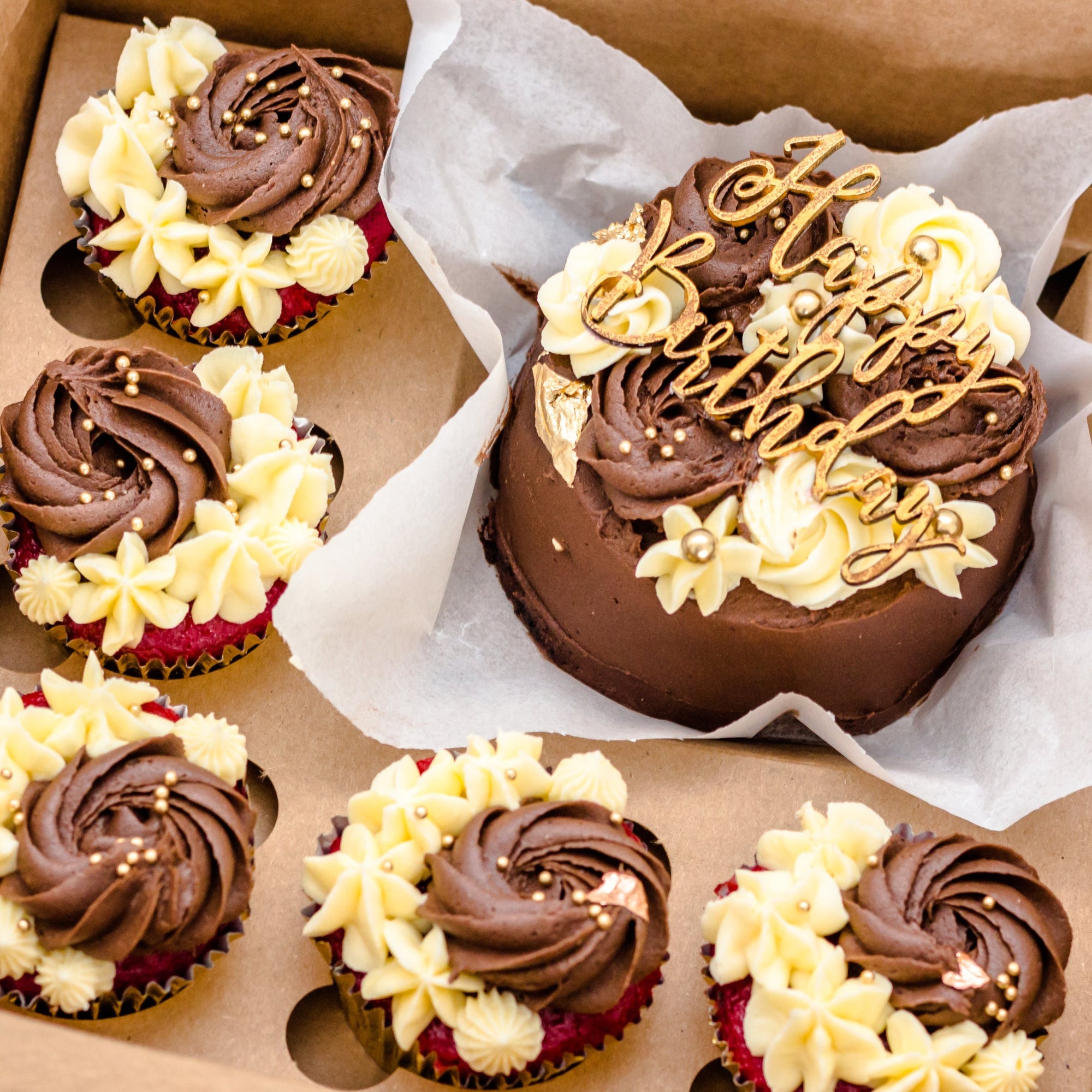 Chocolate and Red velvet Bento Box Combo