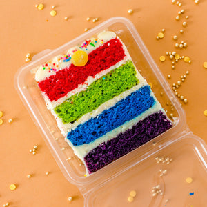 Rainbow Cake slice