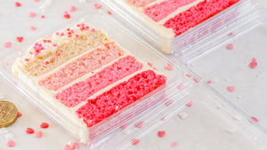 PRETTY PINK CAKE SLICES