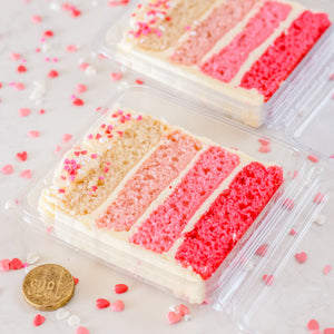 PRETTY PINK CAKE SLICES