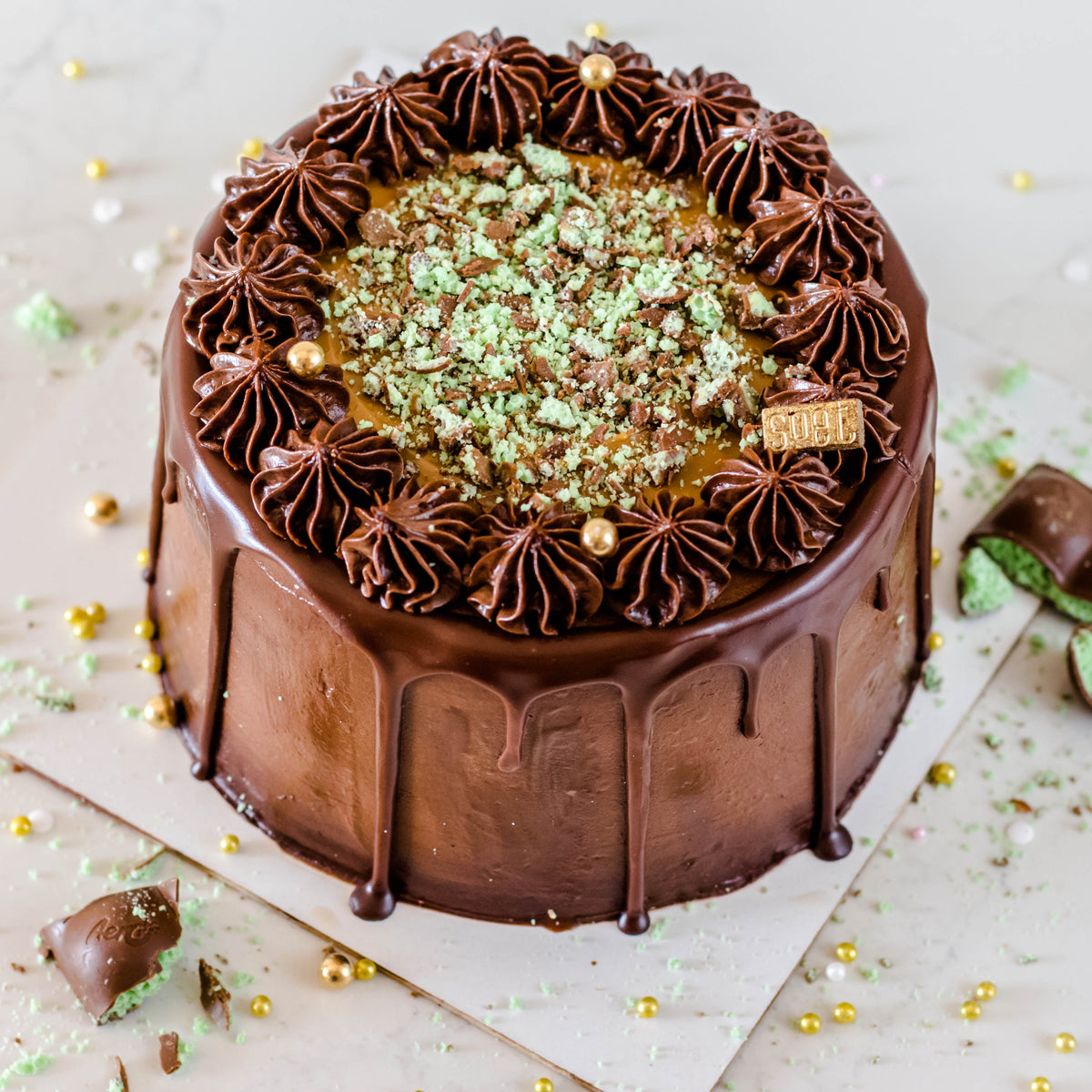 Chocolate Peppermint confectionery cake
