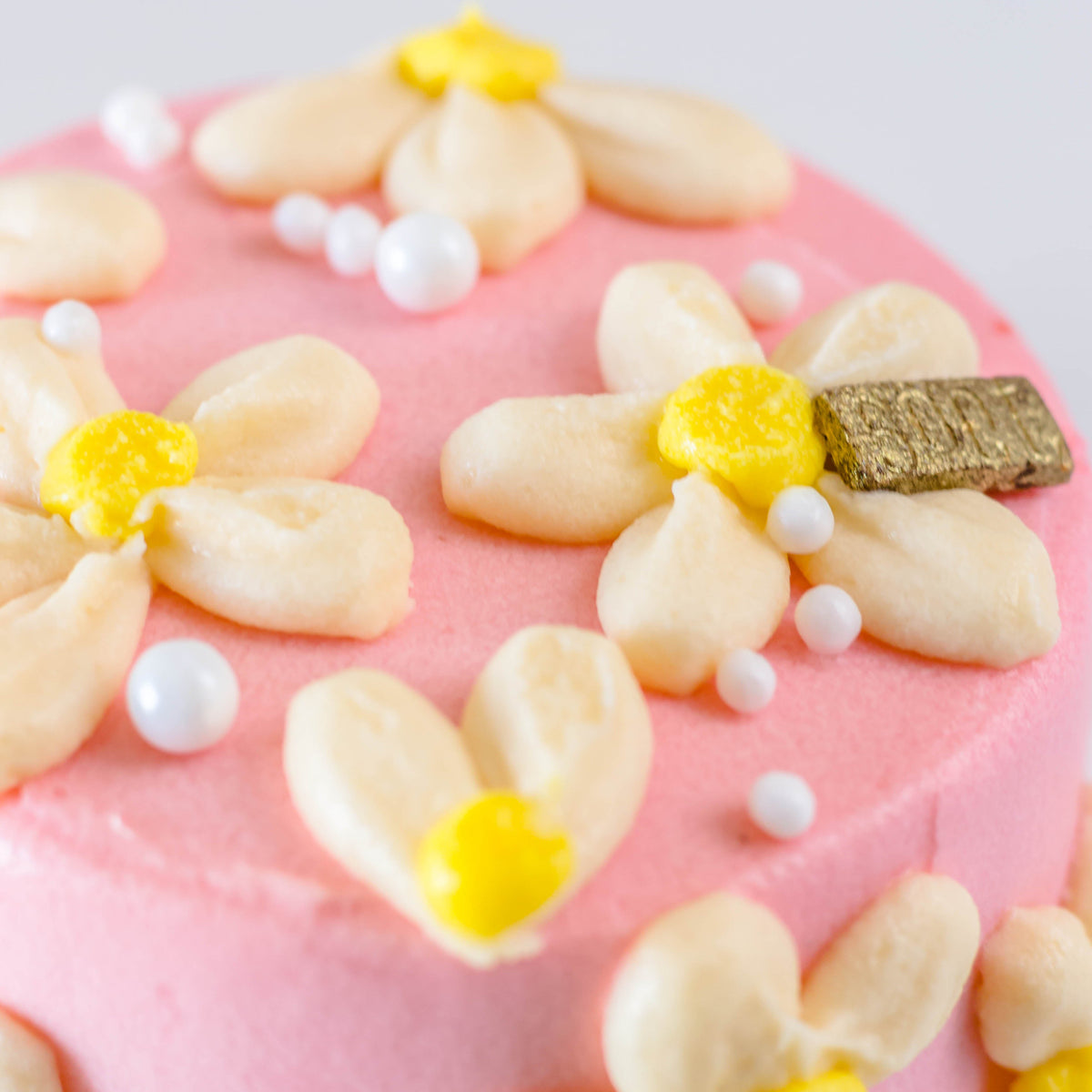 Pink Flower Power Bento Cake