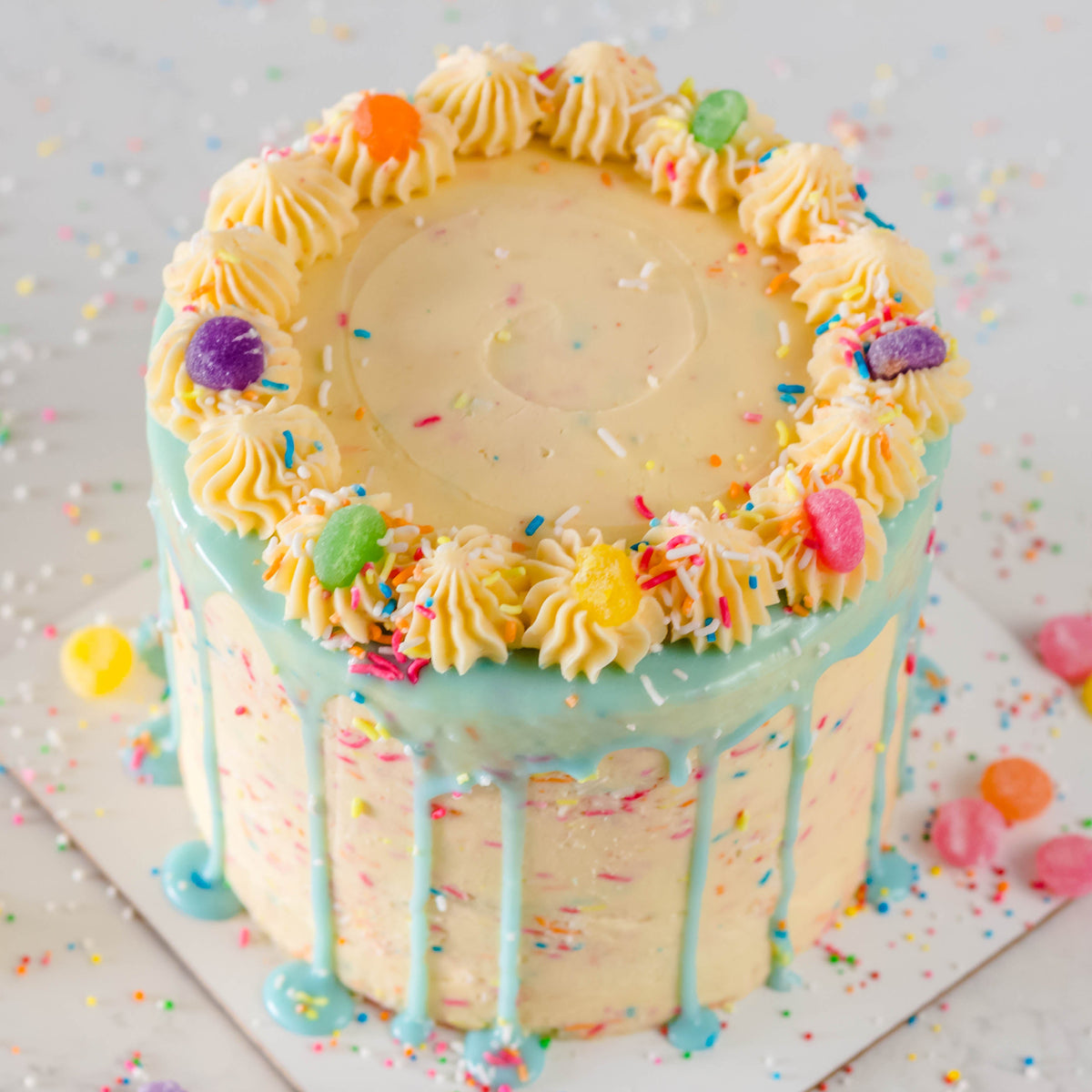 "Soet Celebration" Funfetti Rainbow Cake