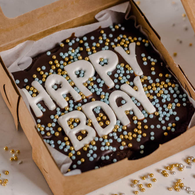 HAPPY BDAY BROWNIE BOX