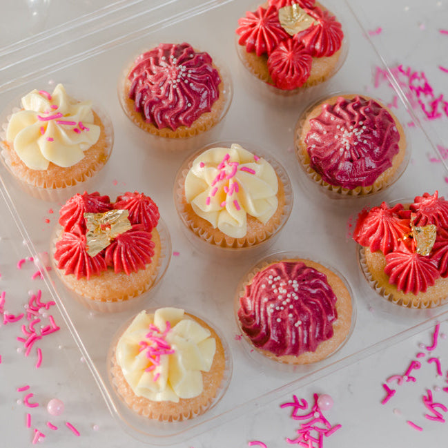 MINI BLUSH BLOOM CUPCAKES