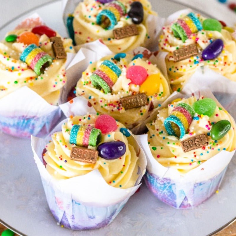 BUTTERMILK RAINBOW CUPCAKES