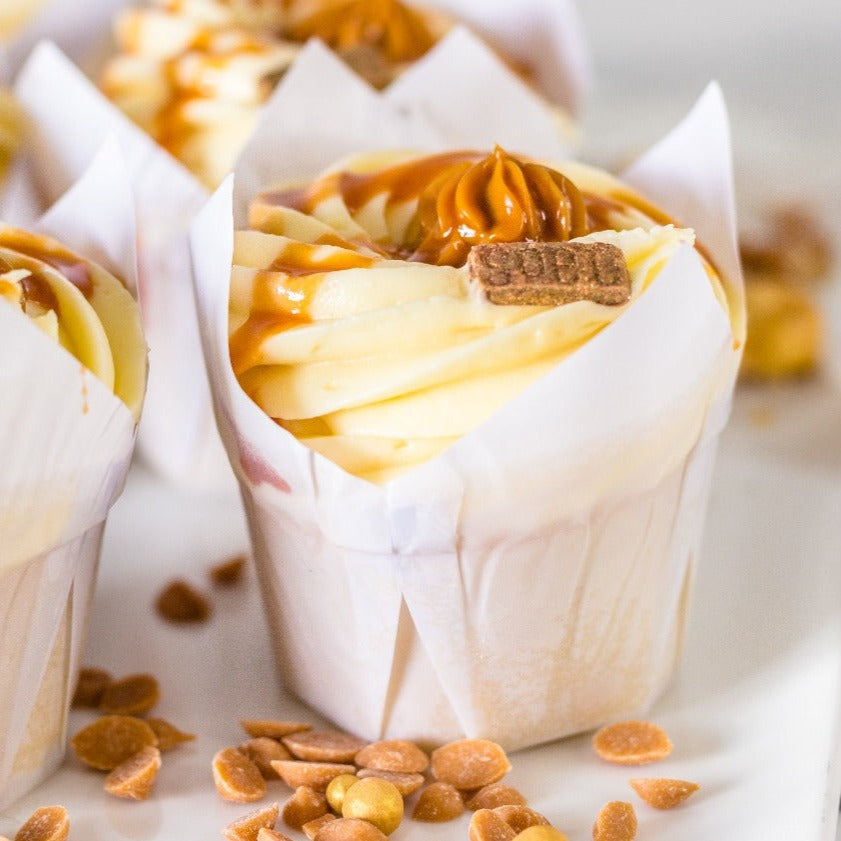 BUTTERMILK VANILLA CARAMEL CUPCAKES