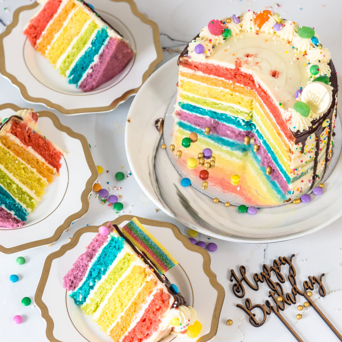 RAINBOW BUTTERMILK CAKE