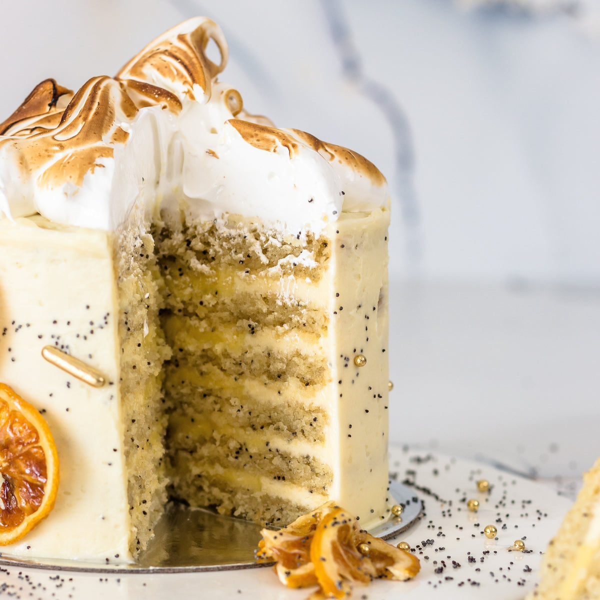 Lemon poppy cake