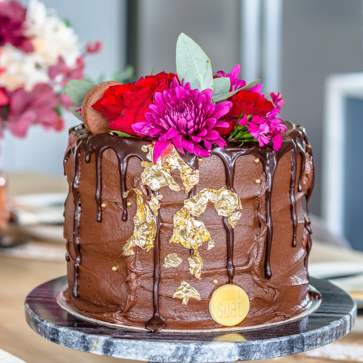 Moody Autumn Chocolate Cake