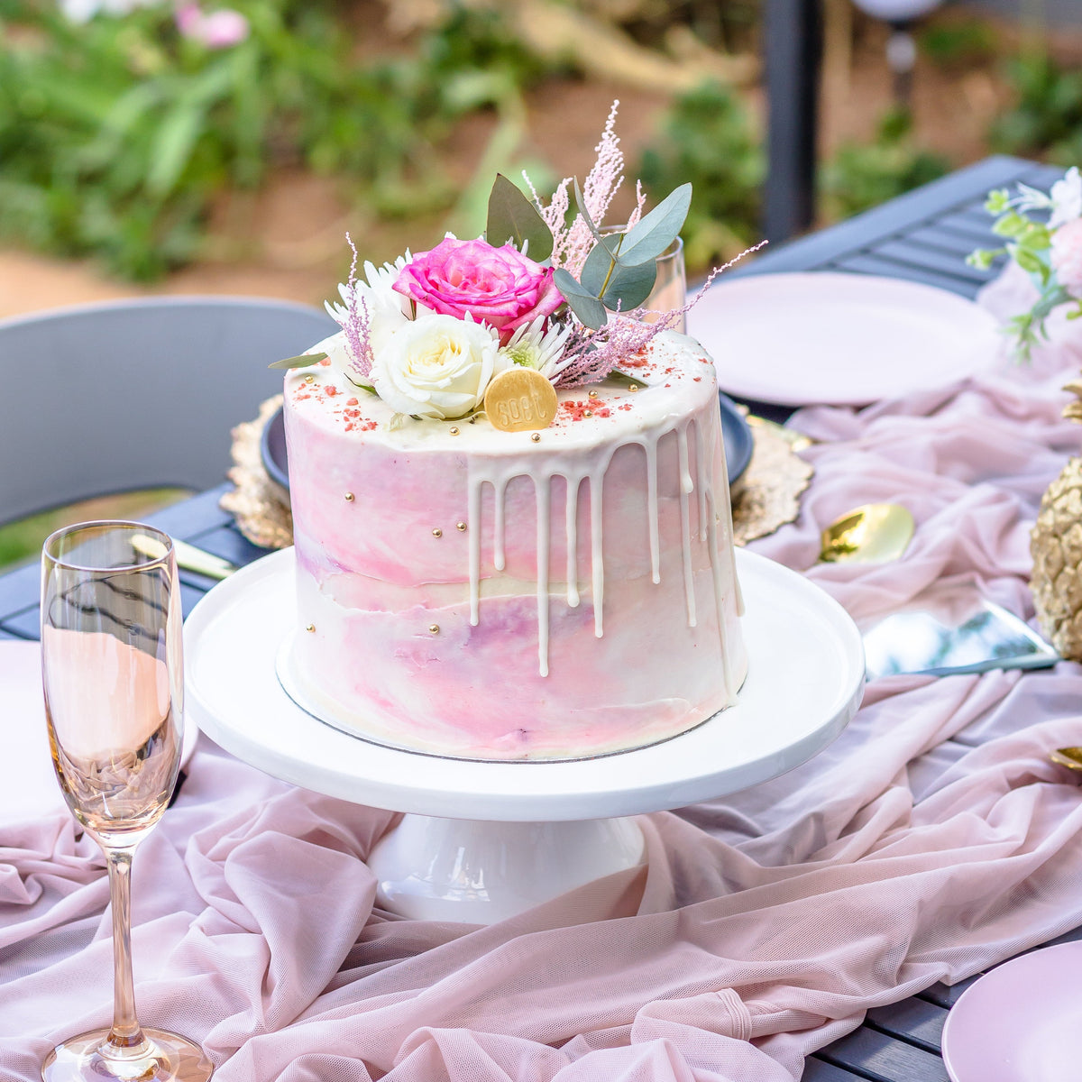 Bellissima Pink and Gold Cake