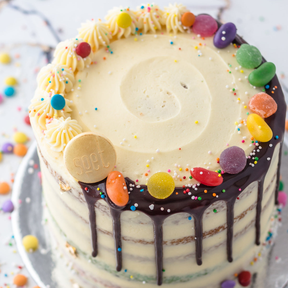 "SOET CELEBRATION" 15cm Kids Rainbow Cake