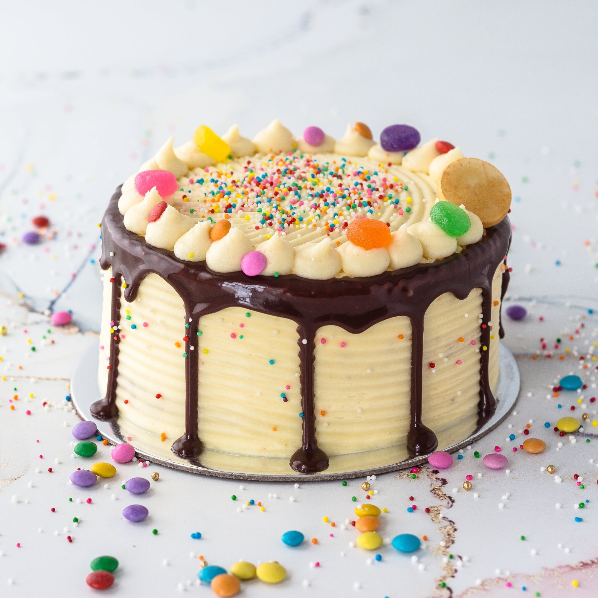 Confectionary Rainbow Cake