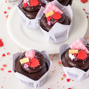 Pretty Pink Moist Chocolate Tulip Cupcakes
