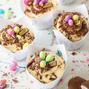 Moist Chocolate Speckled Egg Cupcakes