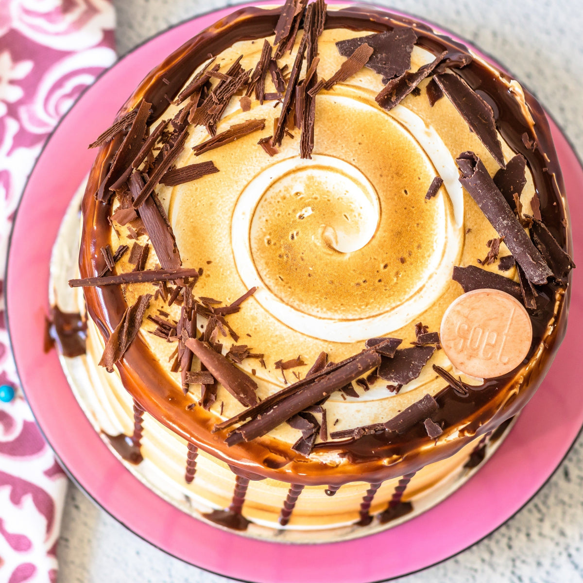 Chocolate s’mores cake